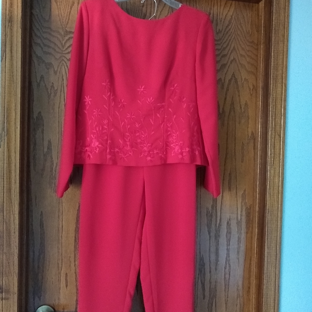 Positive Attitude red top and pant set.
